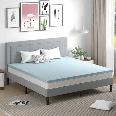 4-Inch Blue Gel-Infused High-Resilience Memory Foam Mattress