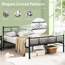Load image into Gallery viewer, Black Minimalist Modern Metal Bed Frame with Storage Bed Base
