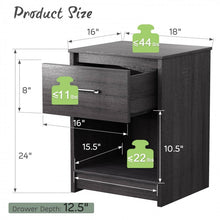 Load image into Gallery viewer, Costway Modern Bedroom Side Table with Drawer - Nightstand Suitable for Office and Dormitory
