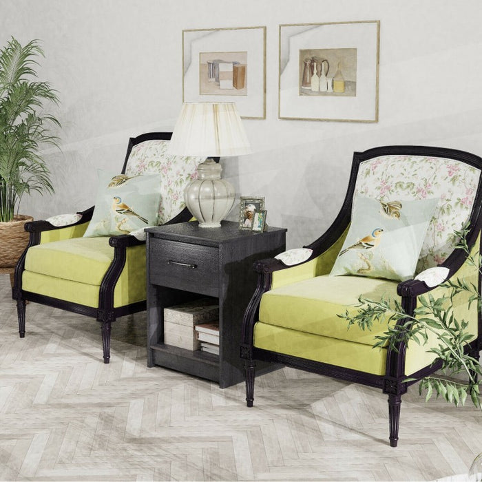 Costway Modern Bedroom Side Table with Drawer - Nightstand Suitable for Office and Dormitory