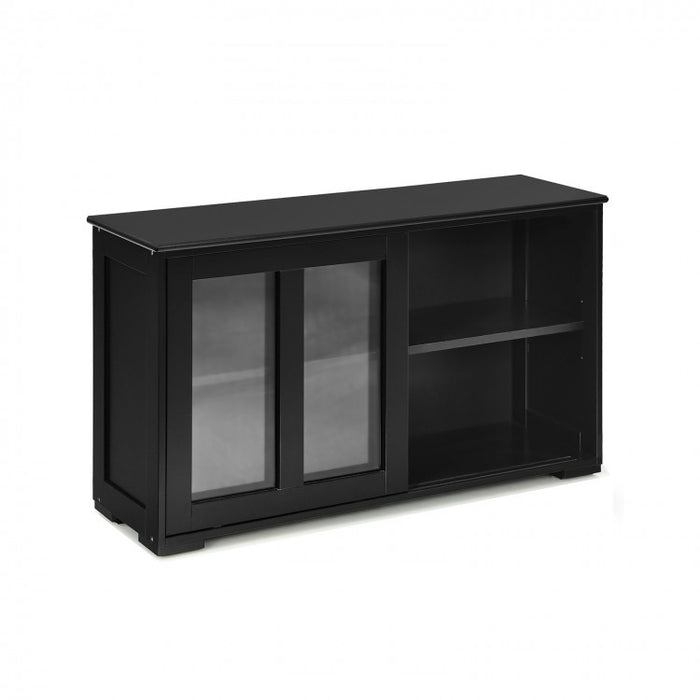 Modern Minimalist Buffet Cabinet with Sliding Doors