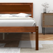 Load image into Gallery viewer, Rustic Style Solid Wood Bed Frame with Under-Bed Storage Space
