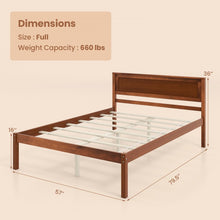 Load image into Gallery viewer, Rustic Style Solid Wood Bed Frame with Under-Bed Storage Space
