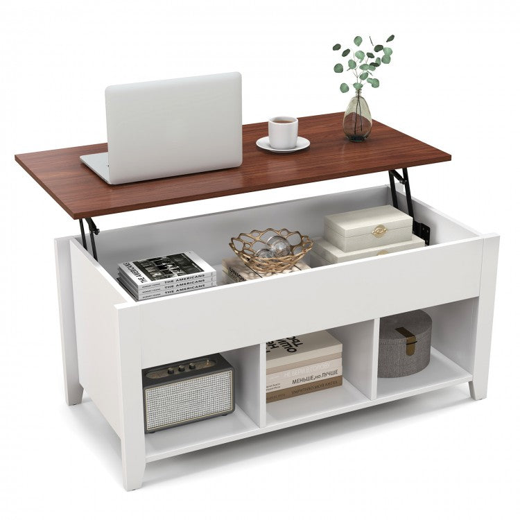 Modern Indoor Hidden Storage Coffee Table with Lift-Top