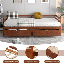 Load image into Gallery viewer, Multifunctional Expandable Double Sofa Bed Frame with Drawers
