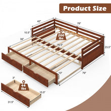 Load image into Gallery viewer, Multifunctional Expandable Double Sofa Bed Frame with Drawers
