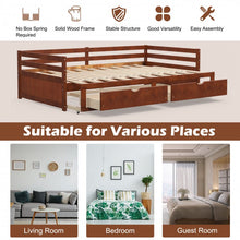 Load image into Gallery viewer, Multifunctional Expandable Double Sofa Bed Frame with Drawers
