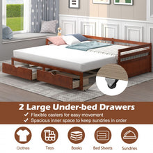 Load image into Gallery viewer, Multifunctional Expandable Double Sofa Bed Frame with Drawers
