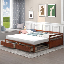 Load image into Gallery viewer, Multifunctional Expandable Double Sofa Bed Frame with Drawers
