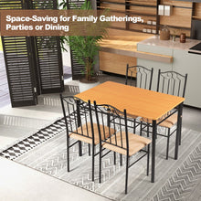 Load image into Gallery viewer, Modern 5-Piece Dining Room Table and Chairs Set with Rectangular Table and 4 Padded Chairs - Suitable for Restaurant
