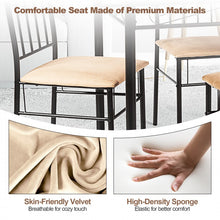 Load image into Gallery viewer, Modern 5-Piece Dining Room Table and Chairs Set with Rectangular Table and 4 Padded Chairs - Suitable for Restaurant
