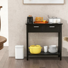 Load image into Gallery viewer, Open-Concept Entryway Console Table with Two Drawers
