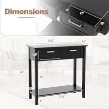 Load image into Gallery viewer, Open-Concept Entryway Console Table with Two Drawers
