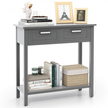 Load image into Gallery viewer, Open-Concept Entryway Console Table with Two Drawers
