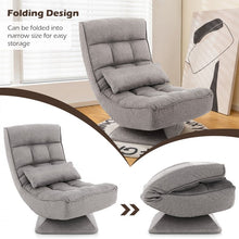 Load image into Gallery viewer, Costway Modern Living Room Swivel Chairs with 5-Level Adjustable Lumbar Support - Suitable for Living Room and Home Theater
