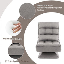 Load image into Gallery viewer, Costway Modern Living Room Swivel Chairs with 5-Level Adjustable Lumbar Support - Suitable for Living Room and Home Theater
