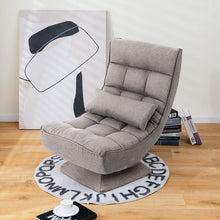 Load image into Gallery viewer, Costway Modern Living Room Swivel Chairs with 5-Level Adjustable Lumbar Support - Suitable for Living Room and Home Theater
