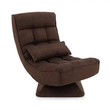 Load image into Gallery viewer, Costway Modern Living Room Swivel Chairs with 5-Level Adjustable Lumbar Support - Suitable for Living Room and Home Theater
