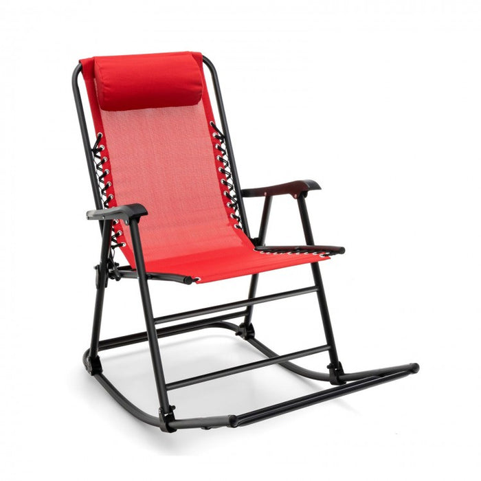 Outdoor Rocking Camping Chair - Portable Folding Chair Suitable for Camping and Hiking