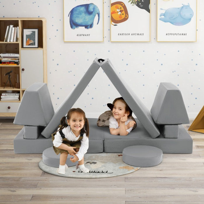 8-Piece Indoor Children's Play Sofa Furniture Set, Machine Washable