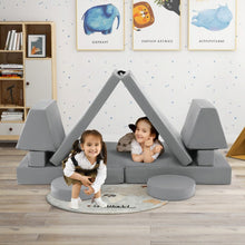 Load image into Gallery viewer, 8-Piece Indoor Children&#39;s Play Sofa Furniture Set, Machine Washable
