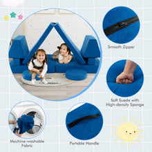 Load image into Gallery viewer, 8-Piece Indoor Children&#39;s Play Sofa Furniture Set, Machine Washable
