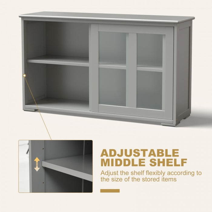 Modern Minimalist Buffet Cabinet with Sliding Doors