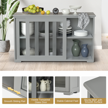 Load image into Gallery viewer, Modern Minimalist Buffet Cabinet with Sliding Doors

