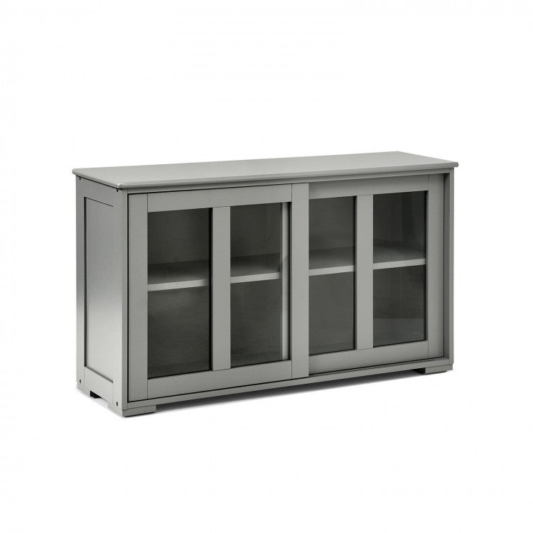 Modern Minimalist Buffet Cabinet with Sliding Doors