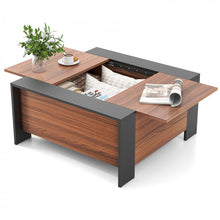 Load image into Gallery viewer, Industrial Style Coffee Table with Sliding Top and Built-in Hidden Storage Cabinet - Suitable for Living Room and Office
