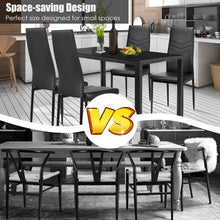 Load image into Gallery viewer, Modern Dining Table Set - 5-Piece Set with Long Table and 4 Chairs - Suitable for Kitchen and Restaurant
