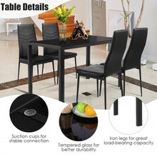 Load image into Gallery viewer, Modern Dining Table Set - 5-Piece Set with Long Table and 4 Chairs - Suitable for Kitchen and Restaurant

