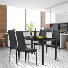 Load image into Gallery viewer, Modern Dining Table Set - 5-Piece Set with Long Table and 4 Chairs - Suitable for Kitchen and Restaurant
