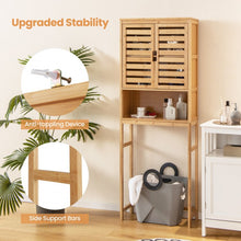 Load image into Gallery viewer, Floor-Standing Wooden Bathroom Storage Cabinet Above Toilet
