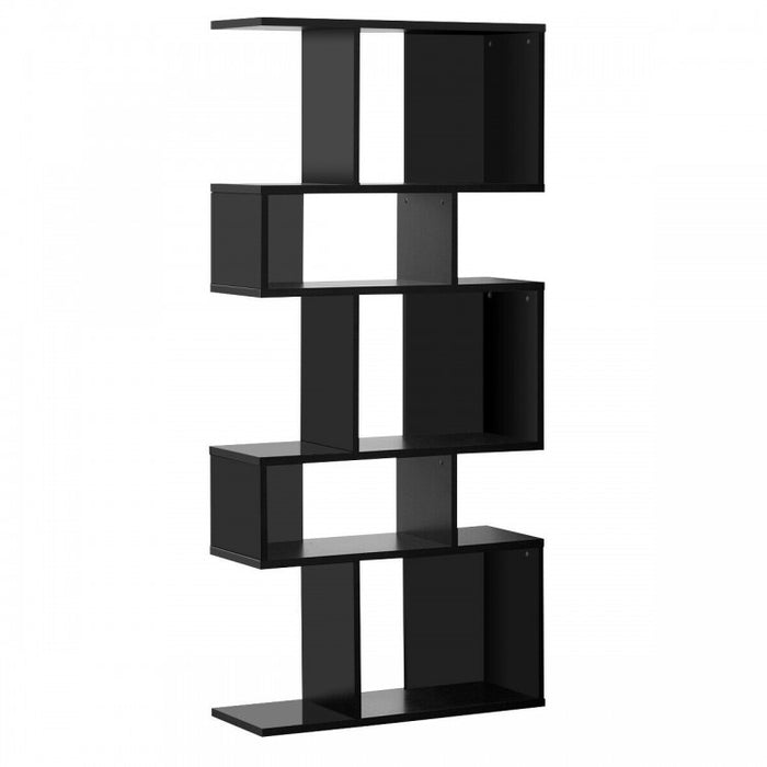 5-Tier Modern Minimalist Geometric Bookshelf Storage Display Cabinet