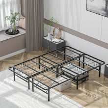 Load image into Gallery viewer, Multi-Size Black Metal Folding Platform Bed
