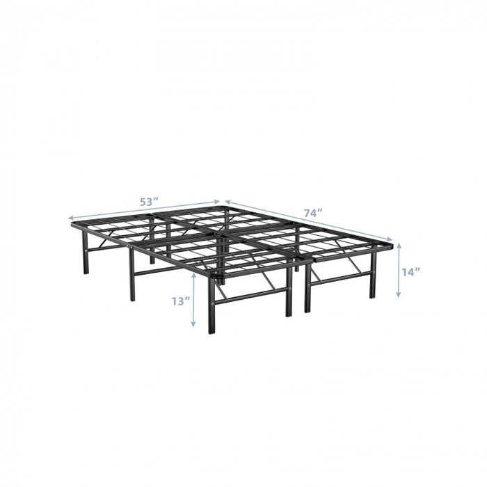 Multi-Size Black Metal Folding Platform Bed