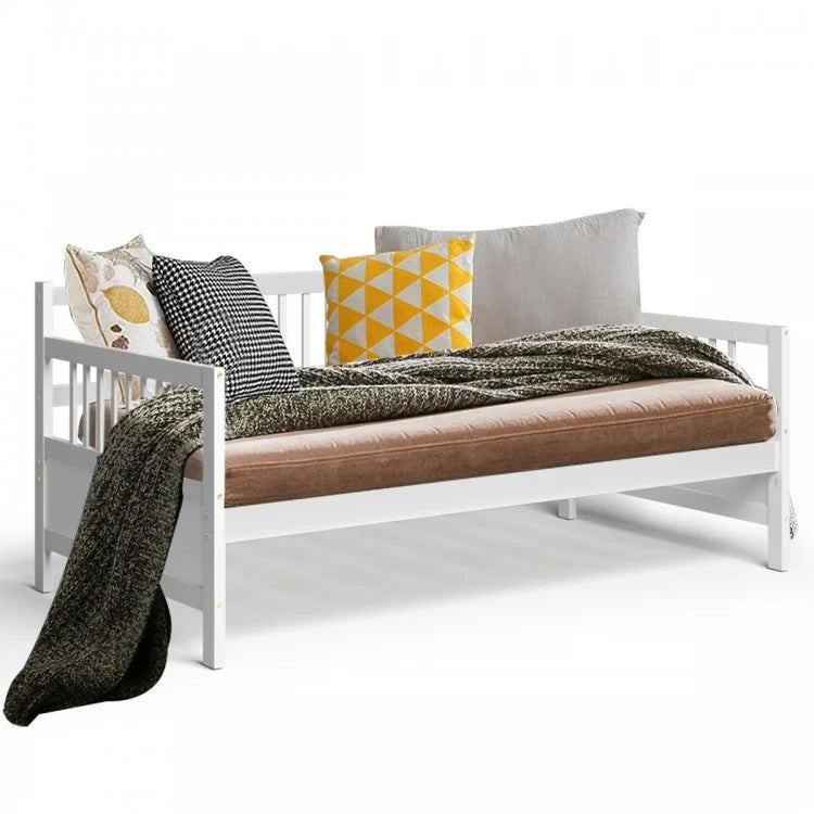 Modern Multifunctional Wooden 2-Person Sofa Bed Frame