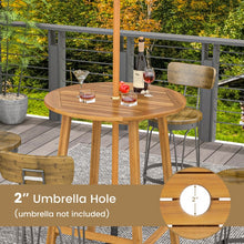 Load image into Gallery viewer, Outdoor Patio Table with Umbrella Hole Bar Height Dining Table
