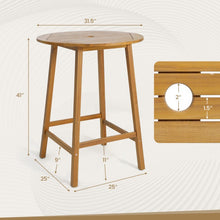 Load image into Gallery viewer, Outdoor Patio Table with Umbrella Hole Bar Height Dining Table
