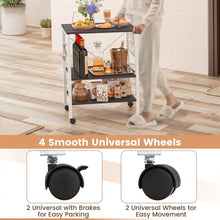 Load image into Gallery viewer, Multi-Purpose Kitchen Microwave Storage Cart with Bread Rack
