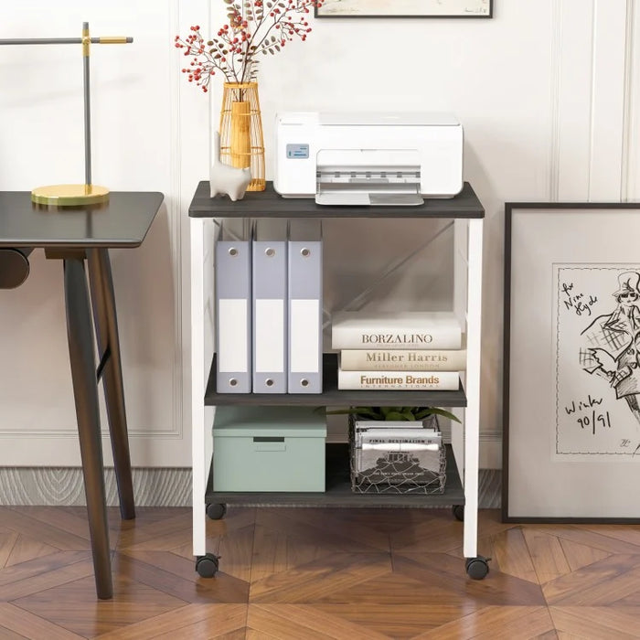 Multi-Purpose Kitchen Microwave Storage Cart with Bread Rack