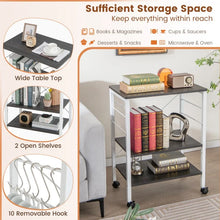 Load image into Gallery viewer, Multi-Purpose Kitchen Microwave Storage Cart with Bread Rack
