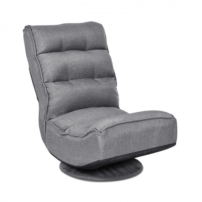 360-Degree Swivel Folding Chair with Adjustable Backrest
