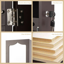 Load image into Gallery viewer, Modern Minimalist Wall-Mounted Mirrored Jewelry Cabinet with Lock
