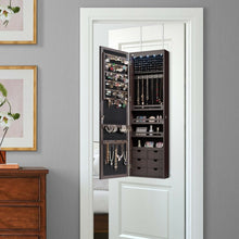Load image into Gallery viewer, Modern Minimalist Wall-Mounted Mirrored Jewelry Cabinet with Lock
