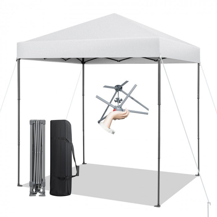 Costway 6.6 x 6.6 Feet Outdoor Shade Canopy Pop-Up Tent - Suitable for Camping, Picnics, Parties, and Weddings