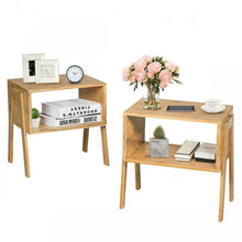 Load image into Gallery viewer, Costway Wooden Side Table Sofa End Table Nightstand 2-Piece Set - Suitable for Living Room and Bedroom
