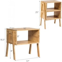 Load image into Gallery viewer, Costway Wooden Side Table Sofa End Table Nightstand 2-Piece Set - Suitable for Living Room and Bedroom

