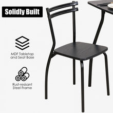Load image into Gallery viewer, Black Modern Dining Room Sets - 5-Piece Set with 4 Chairs - Suitable for Restaurant

